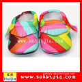 Alibaba Newest western colorful tassels lower price top service in bulk cheap price toddler soft for baby shoes